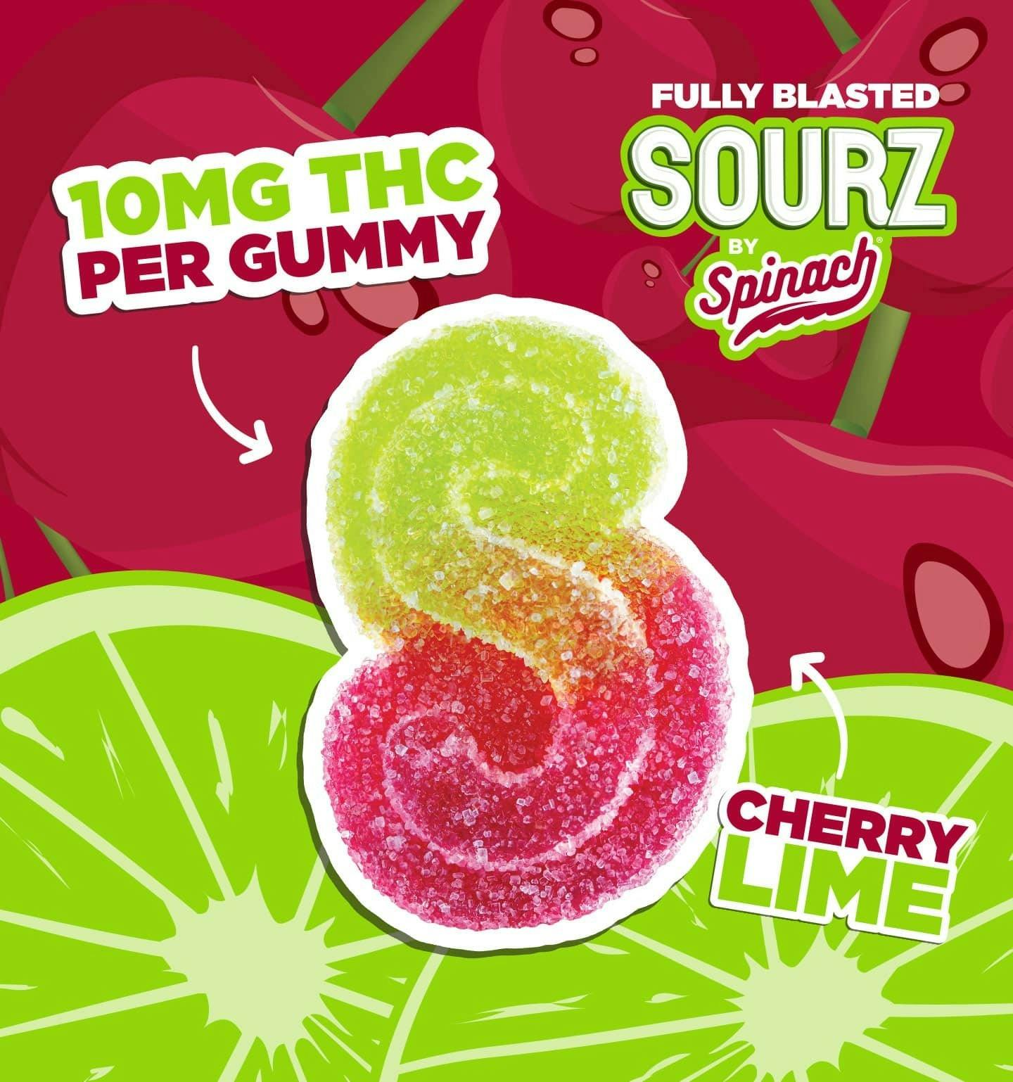 Spinach Cherry Lime Gummies cannabis Edmonton