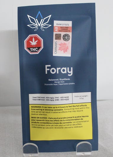 Foray Mango Haze Balanced cannabis Edmonton