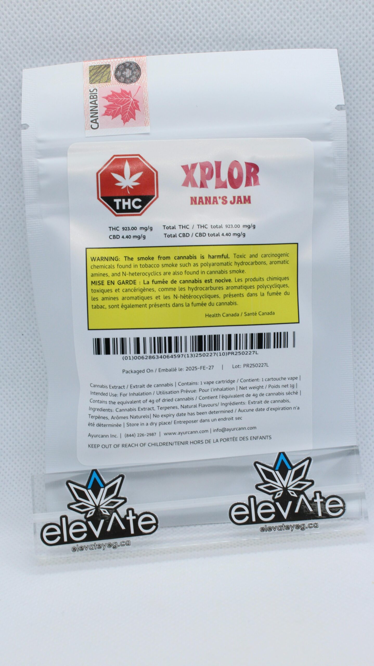 Xplor Nana's Jam Cart cannabis Edmonton