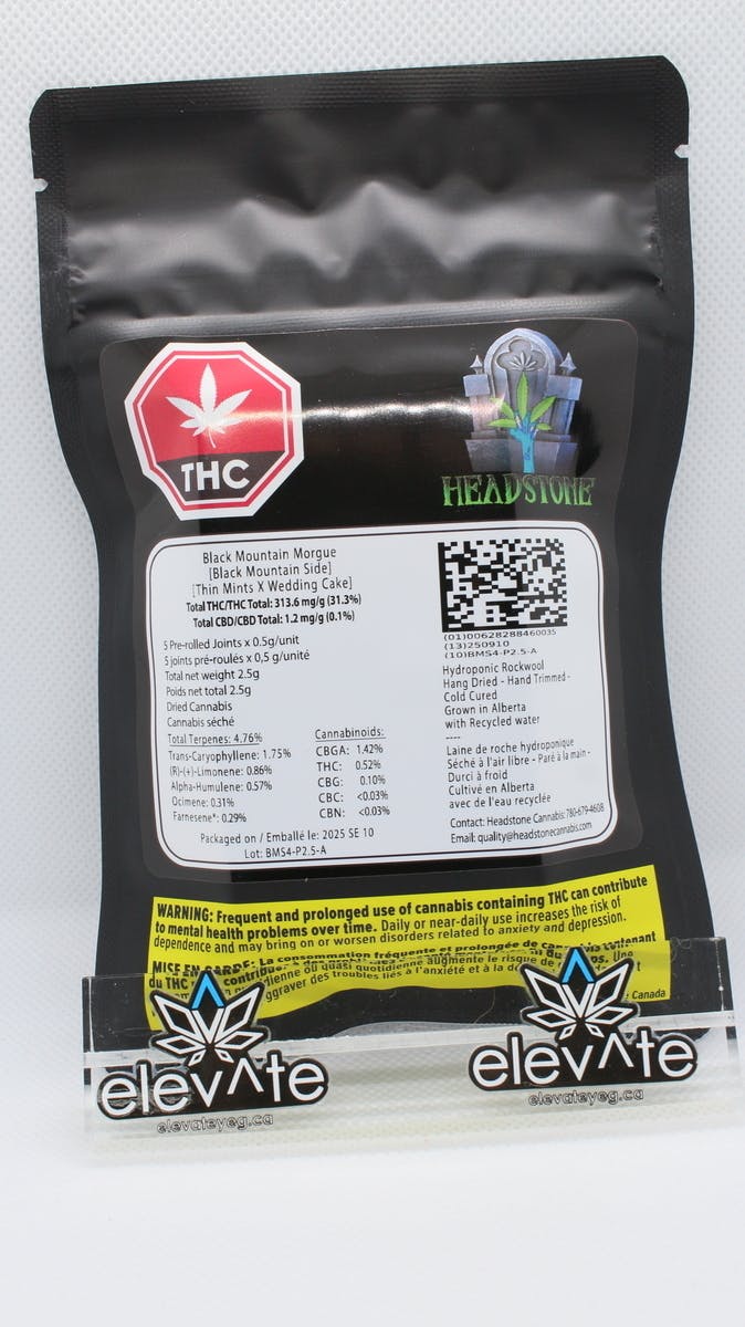 Headstone Black Mountain Morgue cannabis Edmonton