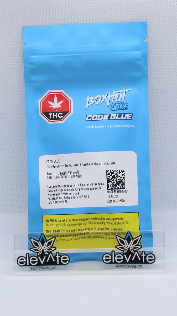 BOXHOT Code Blue Cart cannabis Edmonton