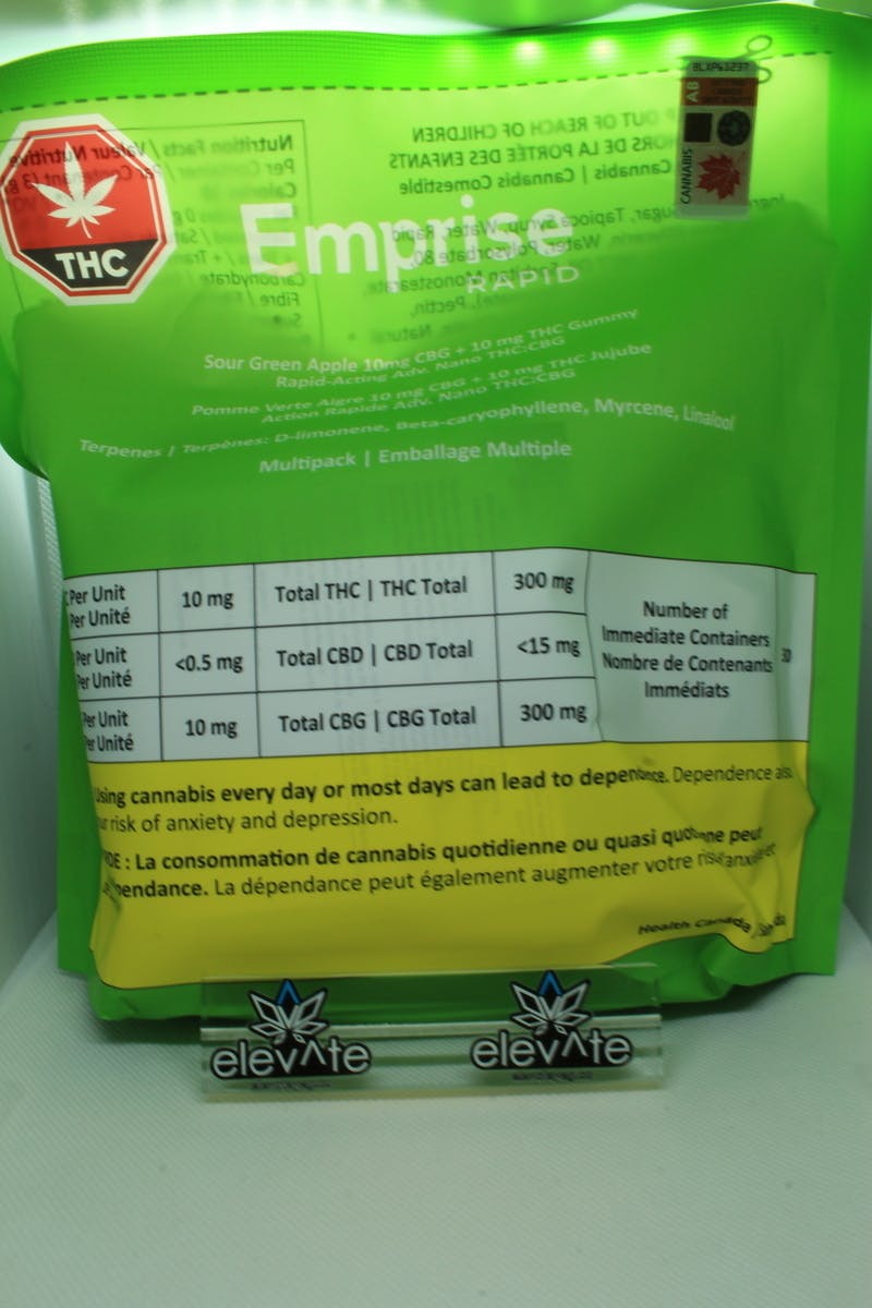 Emprise Rapid Sour Green Apple cannabis Edmonton